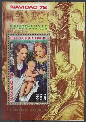 Äquatorial-Guinea  Nr 180 gezähnt (Block 42) und Nr. A 180 geschnitten (Block 43) beide gestempelt