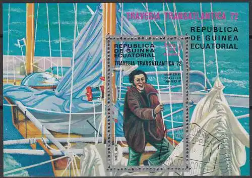 Äquatorial-Guinea  Nr 207 gezähnt (Block 53) und Nr. A 207 geschnitten (Block 54) beide gestempelt