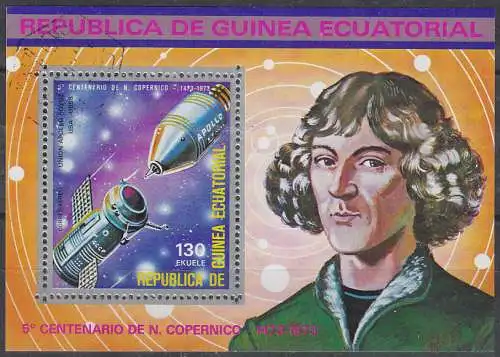 Äquatorial-Guinea  Nr 336 gezähnt (Block 93) und Nr. A 336 geschnitten (Block 94) beide gestempelt