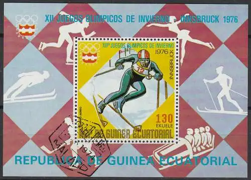 Äquatorial-Guinea  Nr 773 gezähnt (Block 205) und Nr. 774 geschnitten (Block 206) beide gestempelt