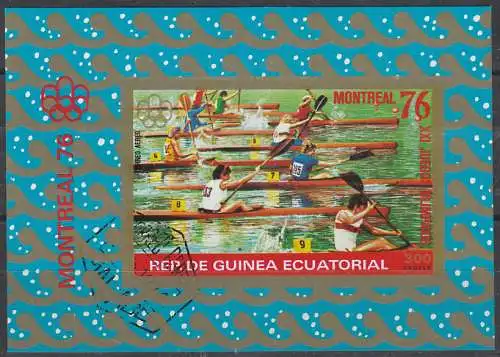 Äquatorial-Guinea  Nr 791 gezähnt (Block 209) und Nr. 792 geschnitten (Block 210) beide gestempelt