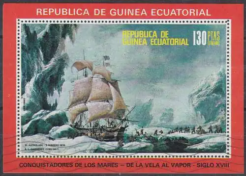 Äquatorial-Guinea  Nr 1005 gezähnt (Block 248) und Nr. 1006 geschnitten (Block 249) beide gestempelt