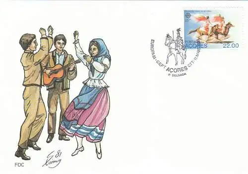 Portugal Azoren  Nr 342 (1 FDC) Ersttagssonderstempel