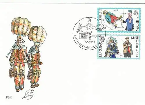 Belgien  Nr 2058 - 2059 (1 FDC) Ersttagssonderstempel