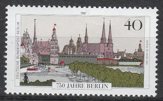Berlin (West)  Nr 772 Plattenfehler (Einzelmarke aus Bl. 8) Postfrisch / **