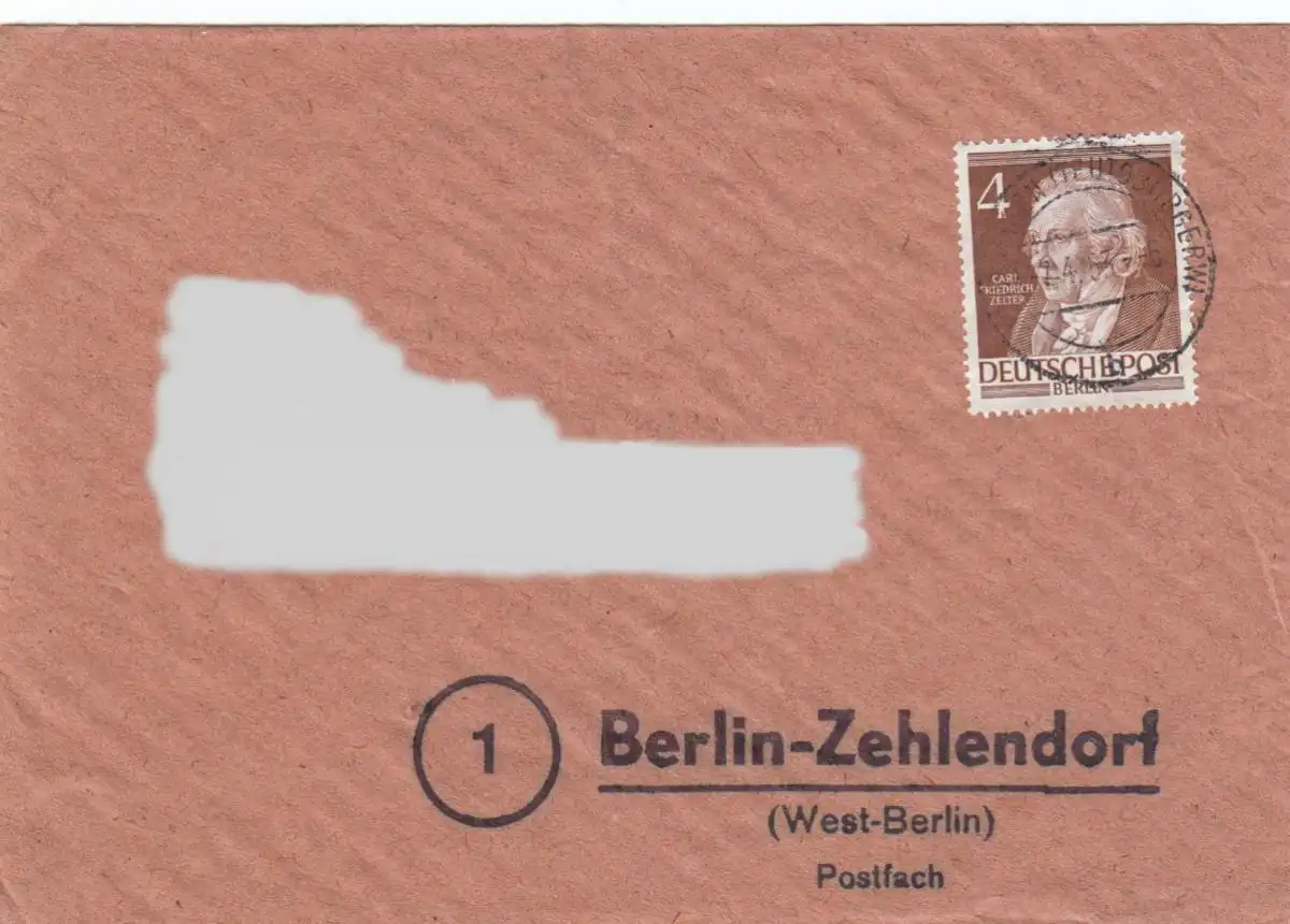 Berlin (West)  Nr 91 Brief Rundstempel (Datum und/oder Ort klar)