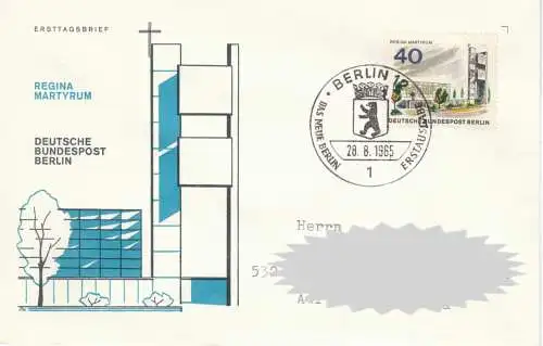 Berlin (West)  Nr 258 (1 FDC) Ersttagssonderstempel