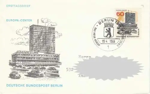 Berlin (West)  Nr 260 (1 FDC) Ersttagssonderstempel