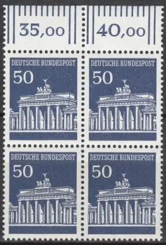 Bundesrep. Deutschland  Nr 509 v W (4-er Block) Postfrisch / **