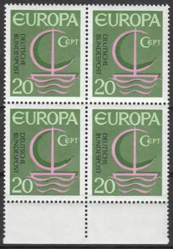 Bundesrep. Deutschland  Nr 519 - 520 (4-er Blocks) Postfrisch / **