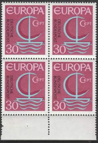 Bundesrep. Deutschland  Nr 519 - 520 (4-er Blocks) Postfrisch / **