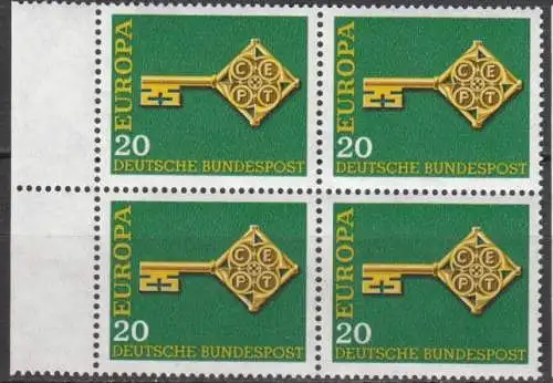 Bundesrep. Deutschland  Nr 559 - 560 (4-er Blocks) Postfrisch / **