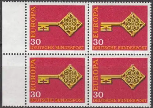 Bundesrep. Deutschland  Nr 559 - 560 (4-er Blocks) Postfrisch / **