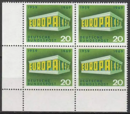 Bundesrep. Deutschland  Nr 583 (4-er Block) Postfrisch / **