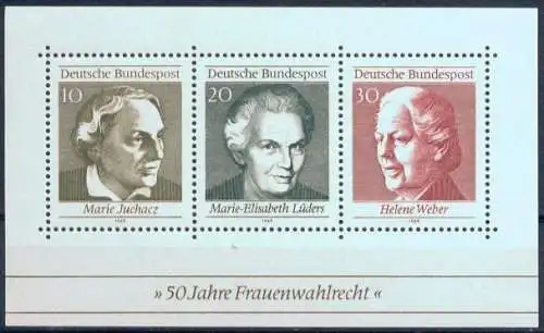 Bundesrep. Deutschland  Nr 596 - 598 (Block 5) Postfrisch / **