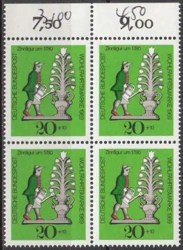 Bundesrep. Deutschland  Nr 605 (4-er Block) Postfrisch / **