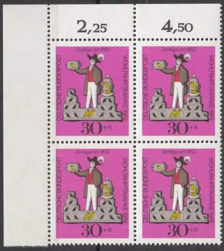 Bundesrep. Deutschland  Nr 606 (4-er Block) Postfrisch / **