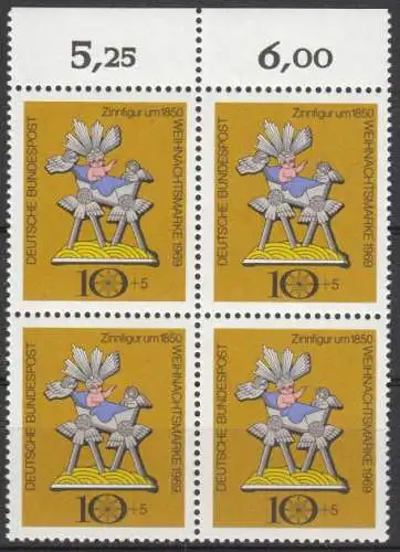 Bundesrep. Deutschland  Nr 610 (4-er Block) Postfrisch / **