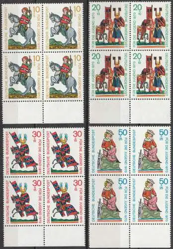 Bundesrep. Deutschland  Nr 612 - 615 (4-er Blocks) Postfrisch / **