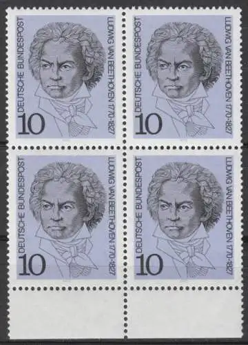 Bundesrep. Deutschland  Nr 616 - 618 (4-er Blocks) Postfrisch / **