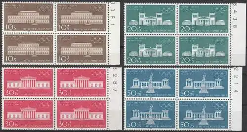 Bundesrep. Deutschland  Nr 624 - 627 (4-er Blocks mit Bogenzählern) Postfrisch / **