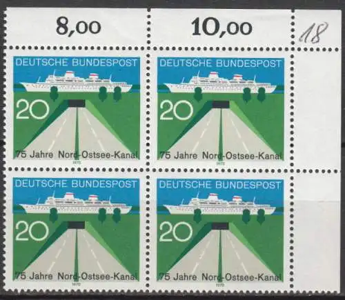 Bundesrep. Deutschland  Nr 628 (4-er Block) Postfrisch / **