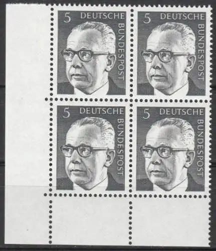 Bundesrep. Deutschland  Nr 635 (4-er Block) Postfrisch / **