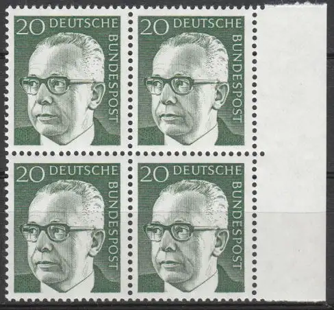 Bundesrep. Deutschland  Nr 637 (4-er Block) Postfrisch / **