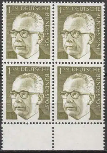 Bundesrep. Deutschland  Nr 644 (4-er Block) Postfrisch / **