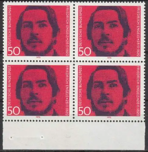 Bundesrep. Deutschland  Nr 657 (4-er Block) Postfrisch / **