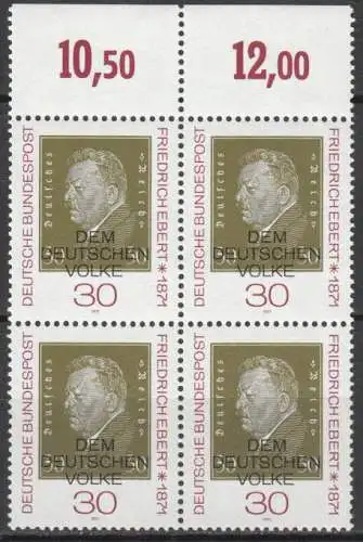 Bundesrep. Deutschland  Nr 659 (4-er Block) Postfrisch / **