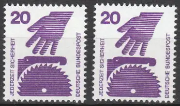 Bundesrep. Deutschland  Nr 696 A (2 Einzelmarken) Postfrisch / **