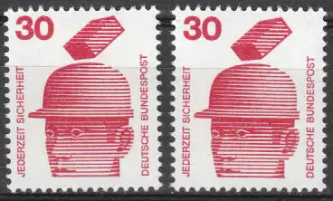 Bundesrep. Deutschland  Nr 698 A (2 Einzelmarken) Postfrisch / **
