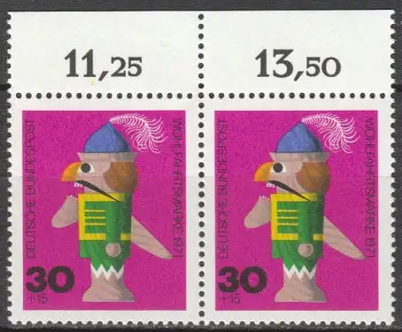 Bundesrep. Deutschland  Nr 707 (Markenpaar) Postfrisch / **