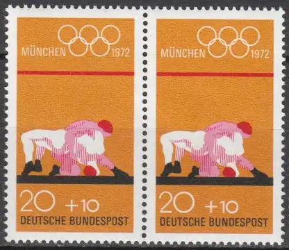 Bundesrep. Deutschland  Nr 719 (Markenpaar) Postfrisch / **