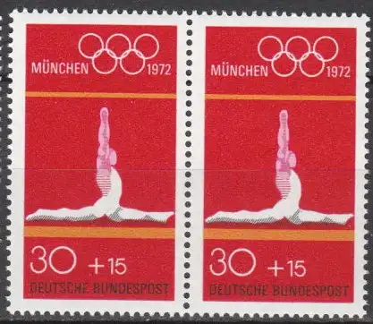 Bundesrep. Deutschland  Nr 721 (Markenpaar) Postfrisch / **