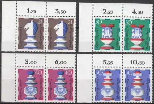 Bundesrep. Deutschland  Nr 742 - 745 (Markenpaare) Postfrisch / **