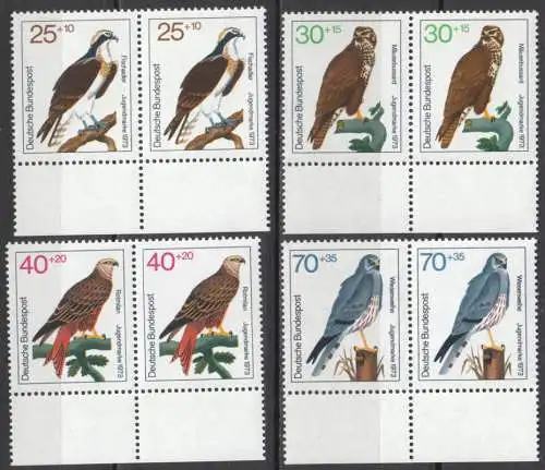 Bundesrep. Deutschland  Nr 754 - 757 (Markenpaare) Postfrisch / **