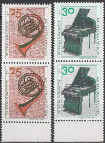 Bundesrep. Deutschland  Nr 782 - 785 (Markenpaare) Postfrisch / **