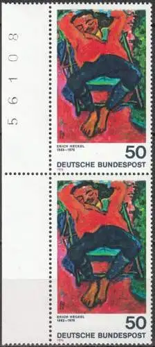 Bundesrep. Deutschland  Nr 817 (Markenpaar - Seitenrand mit Bogenzähler) Postfrisch / **