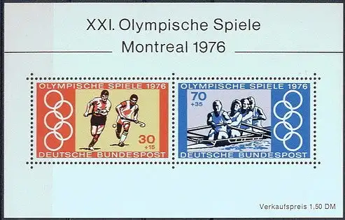 Bundesrep. Deutschland  Nr 888 - 889 (Block 12) Postfrisch / **