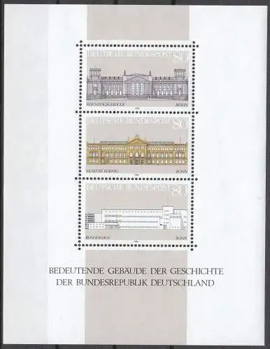 Bundesrep. Deutschland  Nr 1287 - 1289 (Block 20) Postfrisch / **