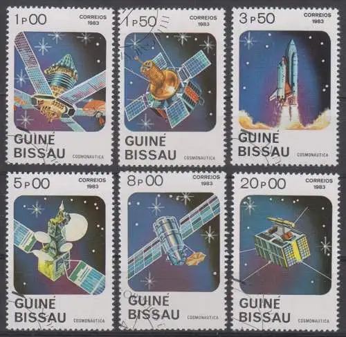 Guinea-Bissau  Nr 666 - 671 Eckstempel/Wellenstempel