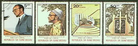Guinea-Bissau  Nr 793 - 796 Eckstempel/Wellenstempel