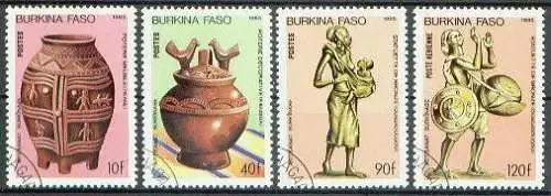 Burkina Faso  Nr 1050 - 1053 Eckstempel/Wellenstempel