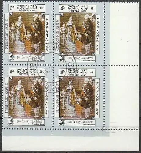 Laos  Nr 739 (4-er Block - Eckrand) / Q
