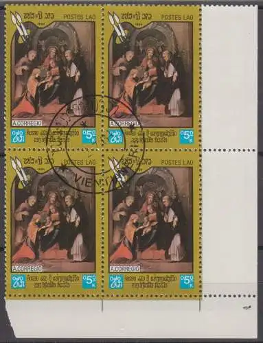 Laos  Nr 758 (4-er Block - Eckrand) / Q