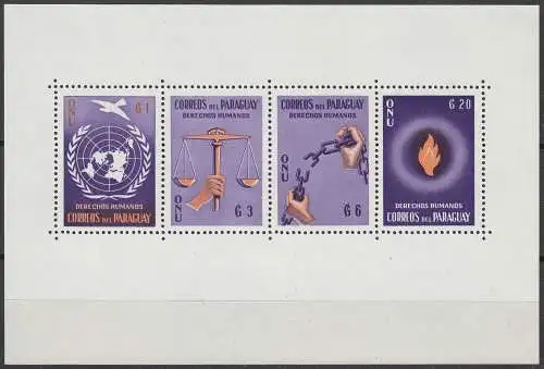 Paraguay  Nr 857 - 860 (Block 3) Postfrisch / **