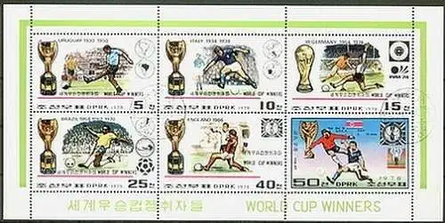 Korea-Nord  Nr 1747 - 1751 + 1753 Q (Kleinbogen)