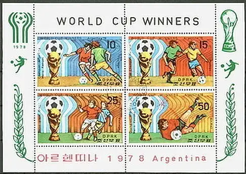 Korea-Nord  Nr 1777 - 1780 Q (Kleinbogen)